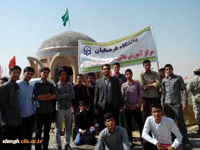 حضوردانشجویان مرکز آموزش عالی شهید مدنی قم در مراسم استقبال از خانواده شهید ستار  یکه زارع