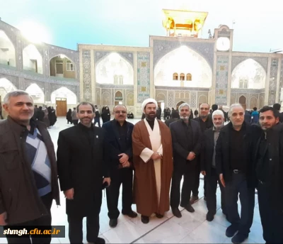 حضورباشکوه دانشجو معلمان،اساتید وهمکاران در دسته عزاداری سالروز وفات شهادت گونه حضرت فاطمه معصومه(سلام الله علیها)   