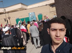 حضور پرشور دانشجویان مرکز آموزش عالی شهیدمدنی(ره)درراهپیمایی 13 آبان+تصویر 2