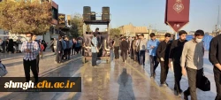 حضور باشکوه دانشجو معلمان در حرم مطهر حضرت فاطمه معصومه (سلام الله علیها) در روز رحلت شهادتگونه ایشان +تصویر 4