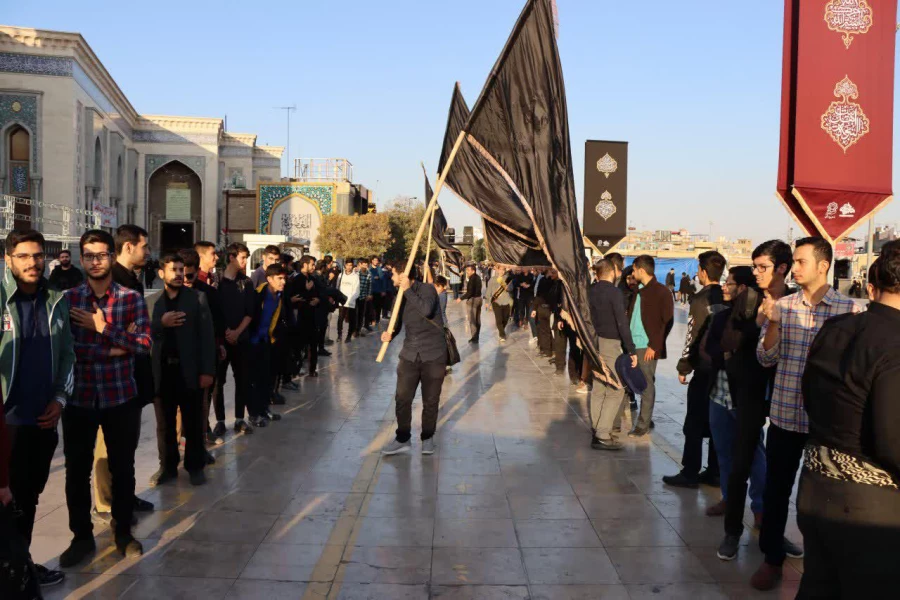 حضور باشکوه دانشجو معلمان در حرم مطهر حضرت فاطمه معصومه (سلام الله علیها) در روز رحلت شهادتگونه ایشان +تصویر 10