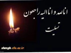 پیام تسلیت اساتید،کارکنان و دانشجویان مرکز شهید مدنی(ره) به ریاست مرکز حجت الاسلام و المسلمین امدادی 2