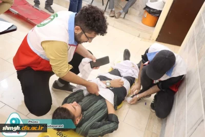 اجرای مانور امدادی دادرس پیشرفته در مرکز شهید مدنی(ره)دانشگاه فرهنگیان استان قم