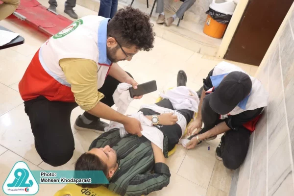 اجرای مانور امدادی دادرس پیشرفته در مرکز شهید مدنی(ره)دانشگاه فرهنگیان استان قم 2